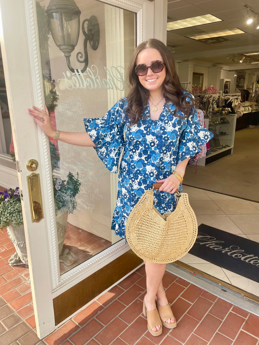 Soleil Mini Dress | Blue Poppy
