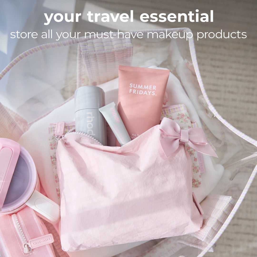 Essential Beach Bow Zip Pouch | +Colors