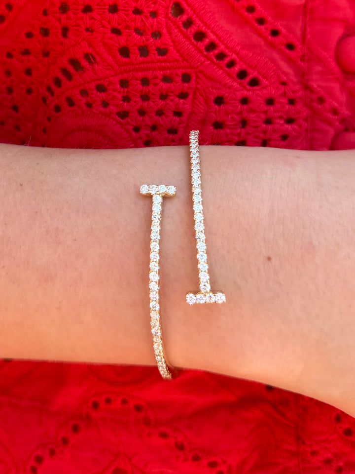 B6162Y 14kt 2ct Diamond T Bracelet