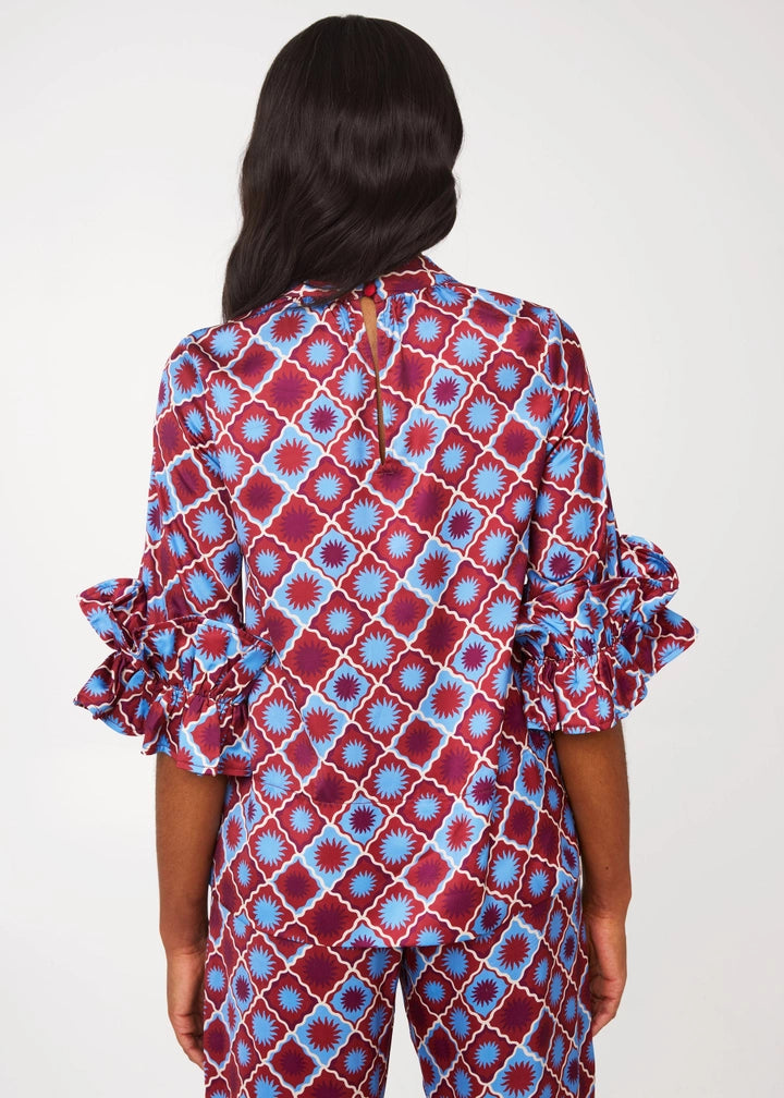Bronwyn Top | Burgundy Sunburst