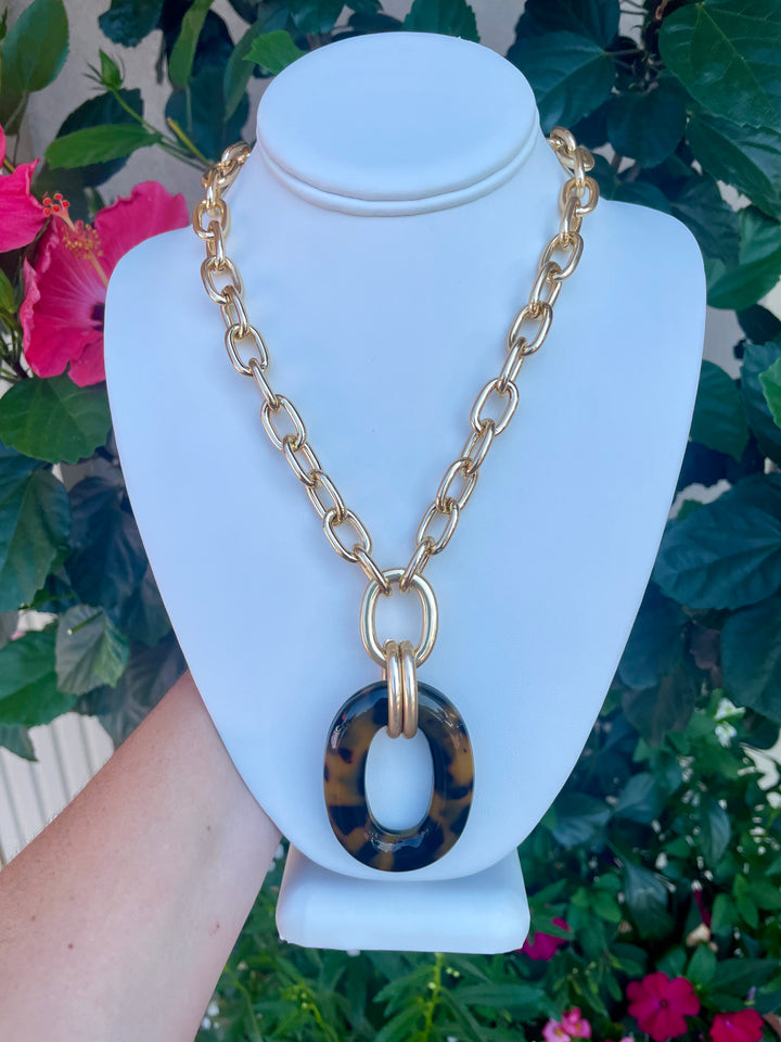 Oval Pendant Necklace | +Colors