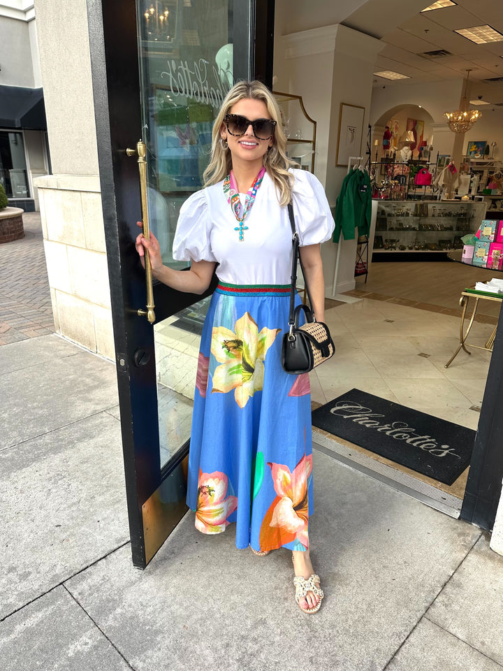 Swing Skirt | Hibiscus Blue