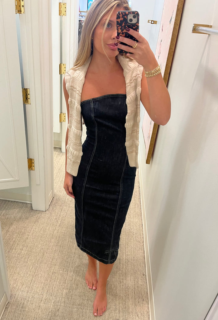 Esme Dress Strapless Midi | Crescent Harbor