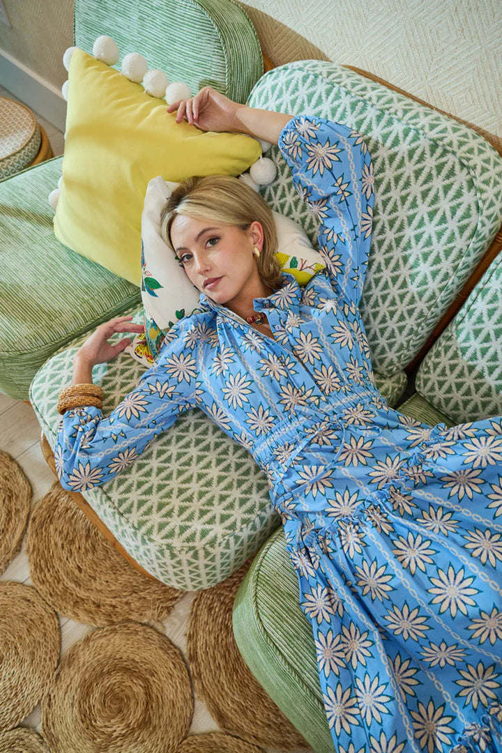 Banyan Long Sleeve Dress | Blue Daisy