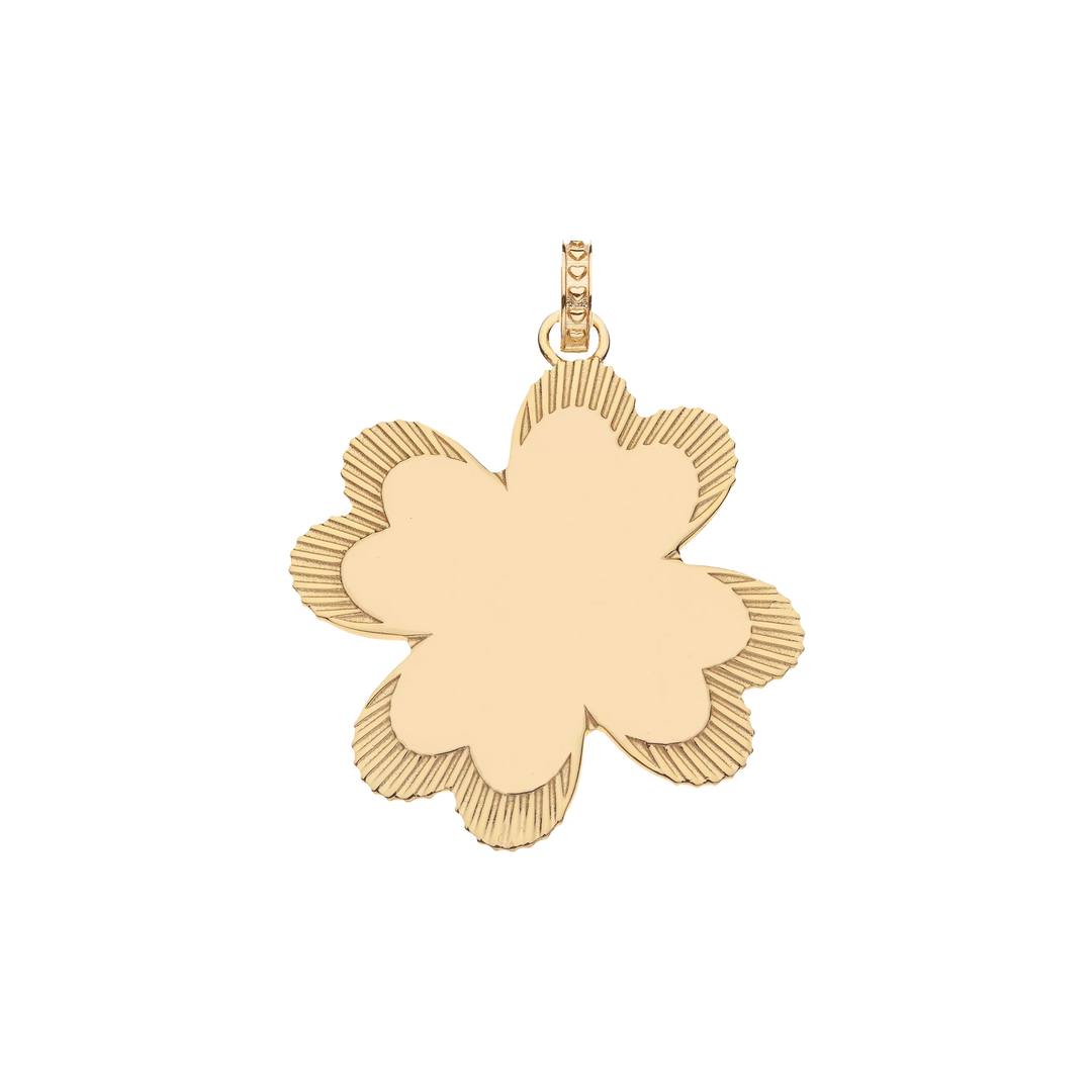 Jane Win Lucky in Love Clover Pendant + Chain | Lapis