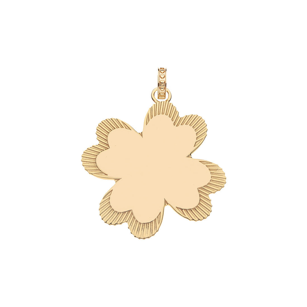 Jane Win Lucky in Love Clover Pendant + Chain with Mother of Pearl