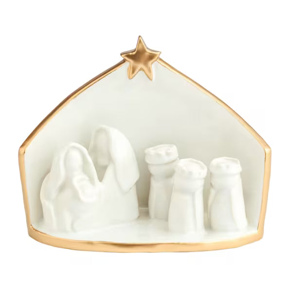 Ceramic Gold Edge Nativity