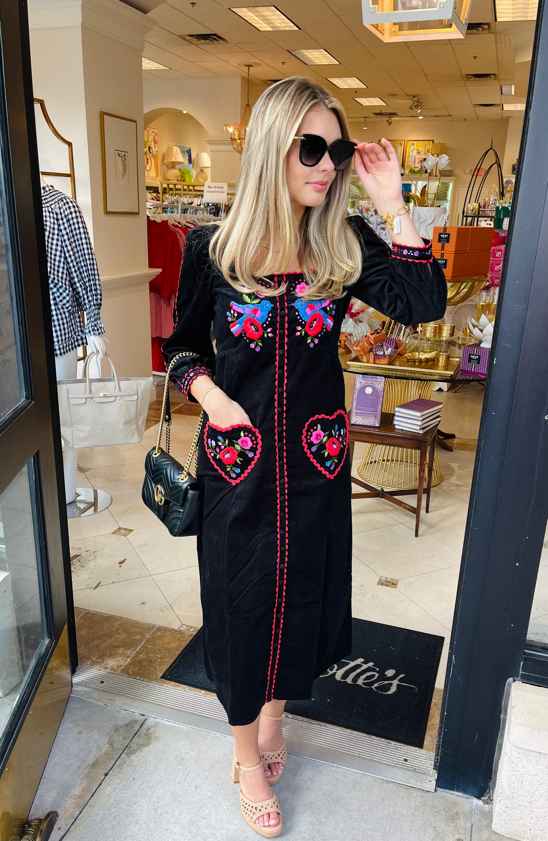 Olivia Dress | Love Bird Embroidery