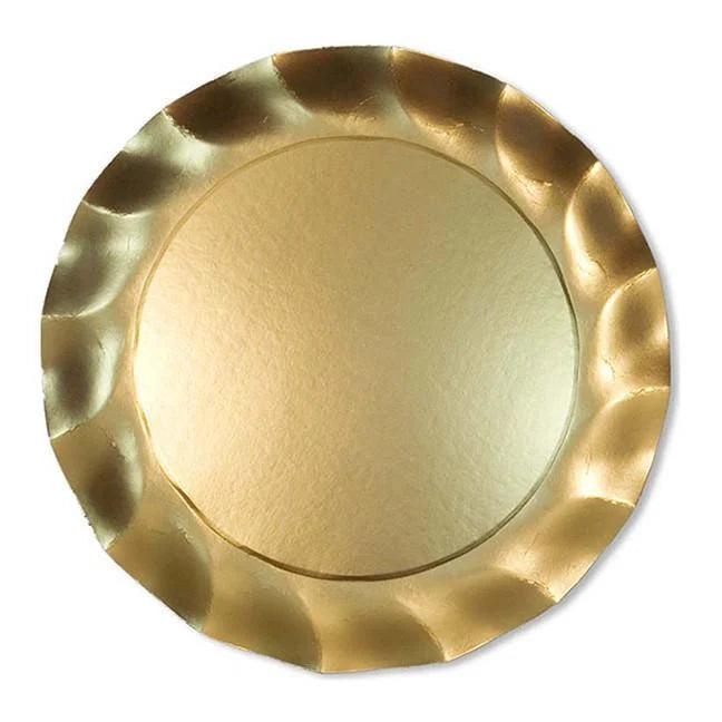 Wavy Charger Plate | Satin Gold