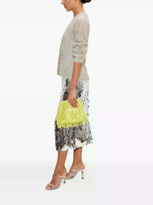 Briar Tinsel Knit Cardigan | Satellite Silver