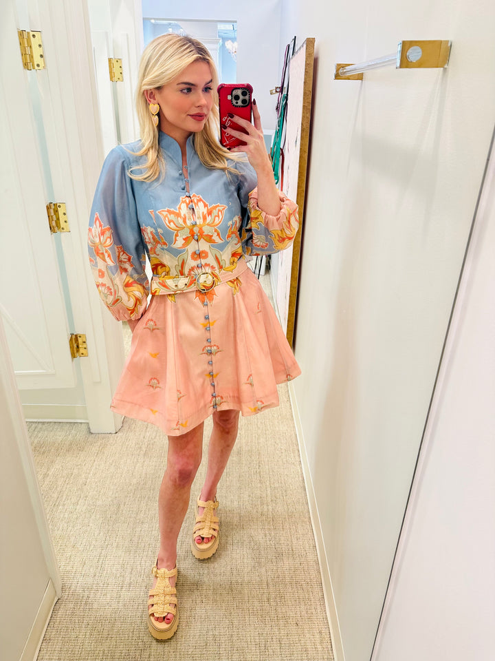 Valencia Mini Dress | Pink/Blue