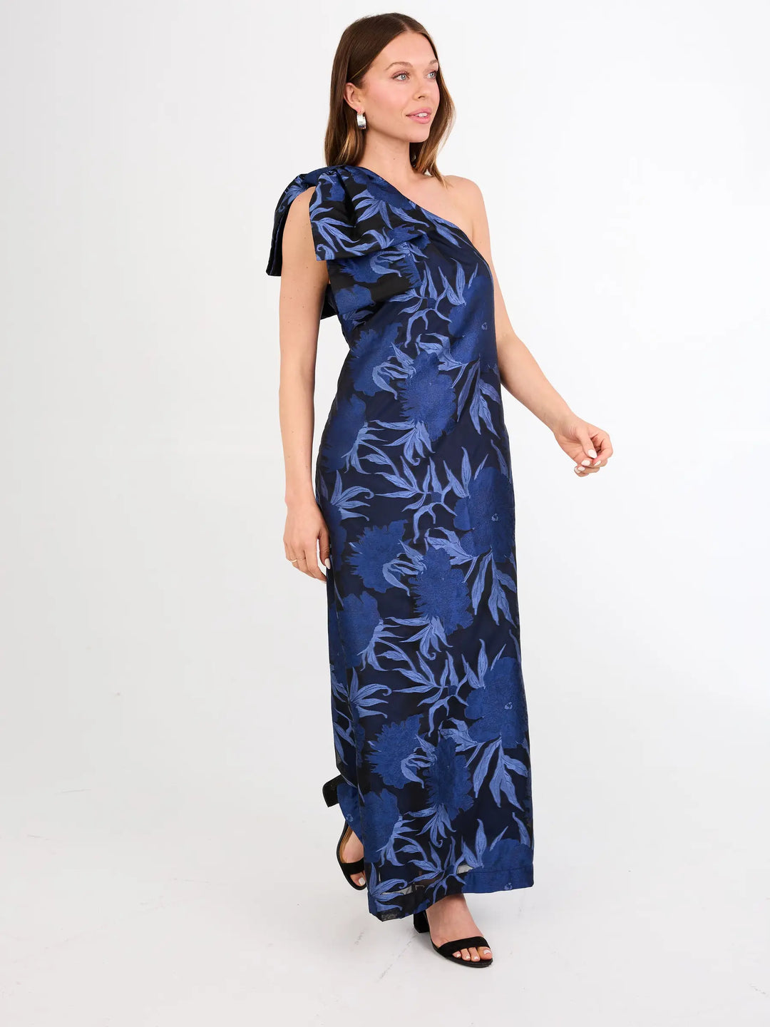 Cassie Gown | Royal Blue Pansy Vine Organza