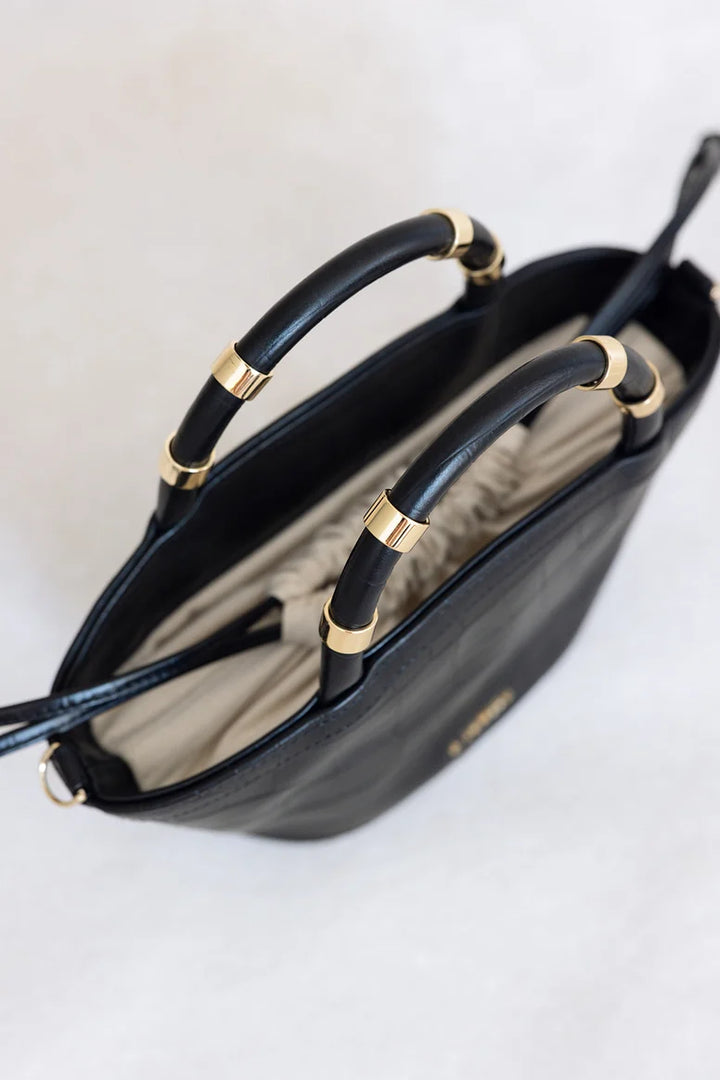 Mini Tote | Black Croc