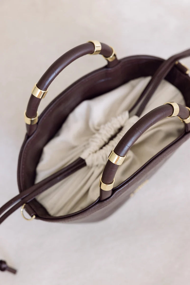 Mini Tote | Espresso Croc