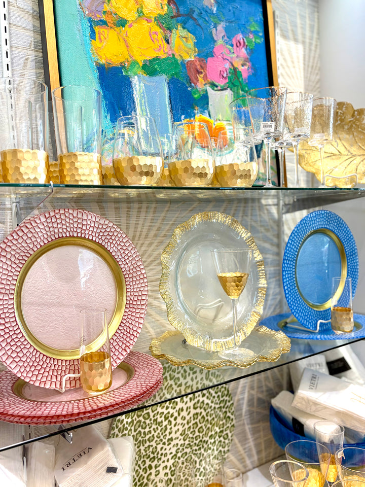 Assorted Fez Cut Glassware | Gold