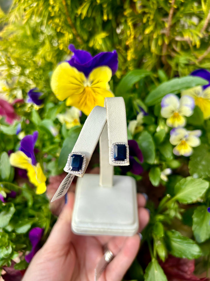 14K 5.29ct Sapphire Earrings