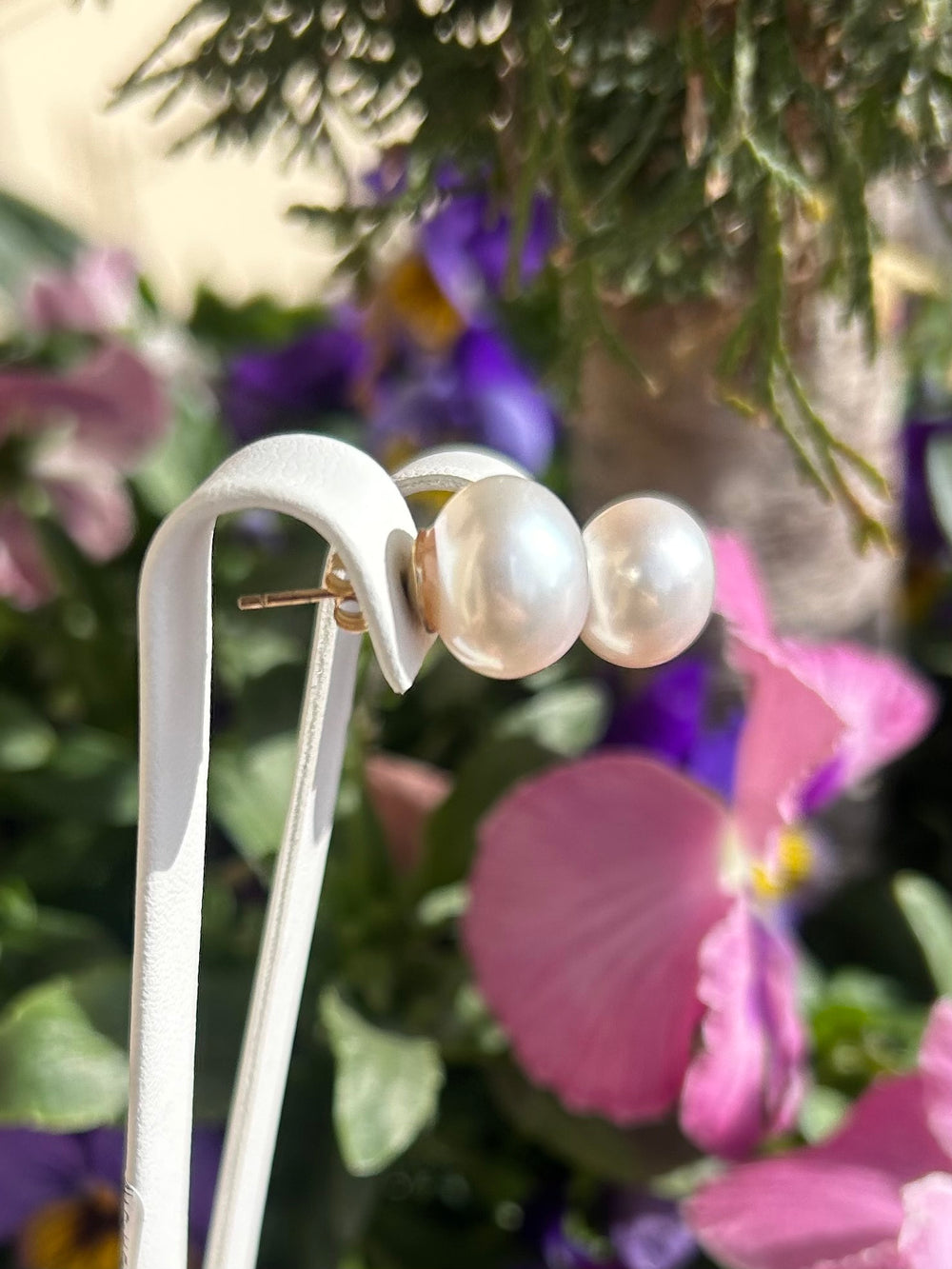 14kt Baroque Freshwater Pearl Studs - Charlotte's Inc
