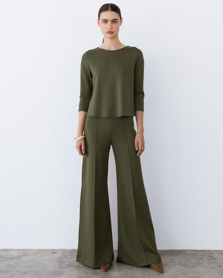 Scuba Standard Wide Leg Pant | Olive