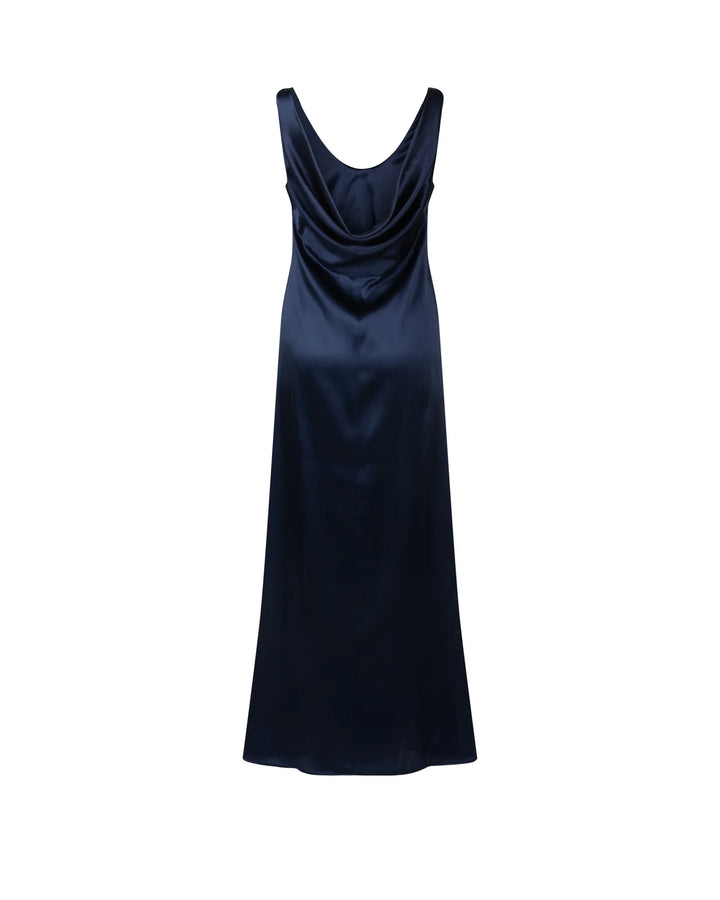 Slim Fit Long Dress | Black