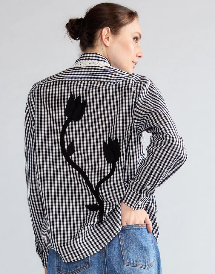 Not My First Rodeo Shirt | Black & White Gingham