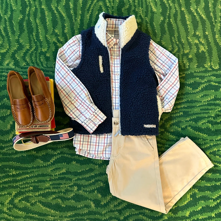 Van Camp Vest | Nantucket Navy Sherpa
