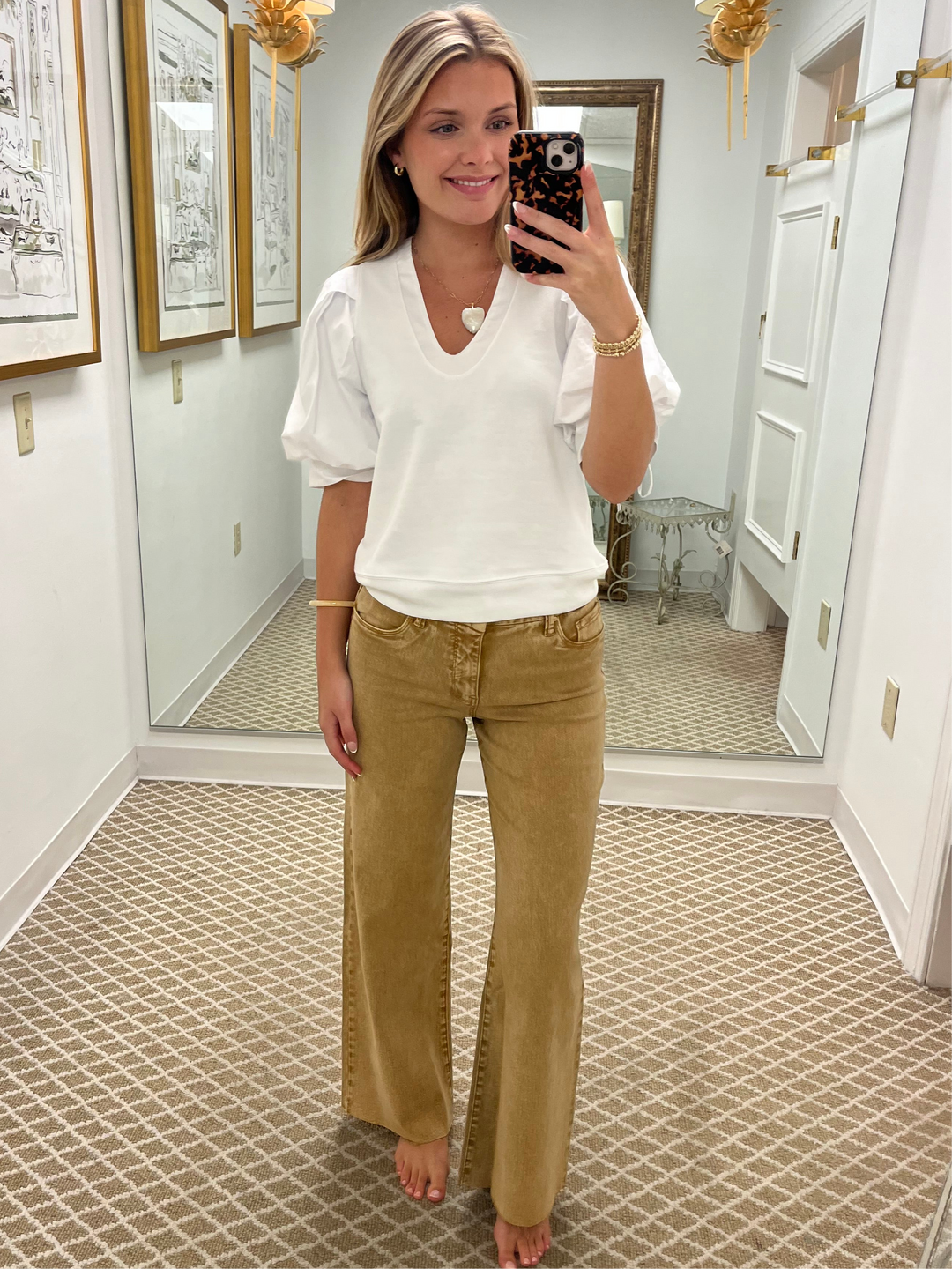 Meg High Rise FAB AB Wide Leg | Chestnut