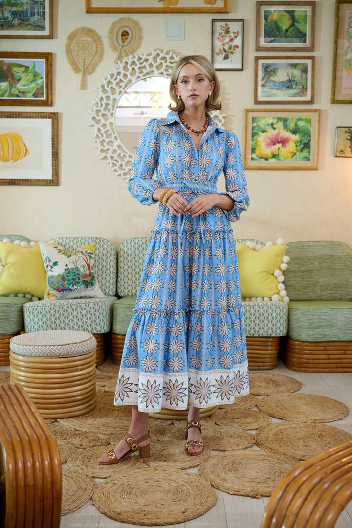 Banyan Long Sleeve Dress | Blue Daisy