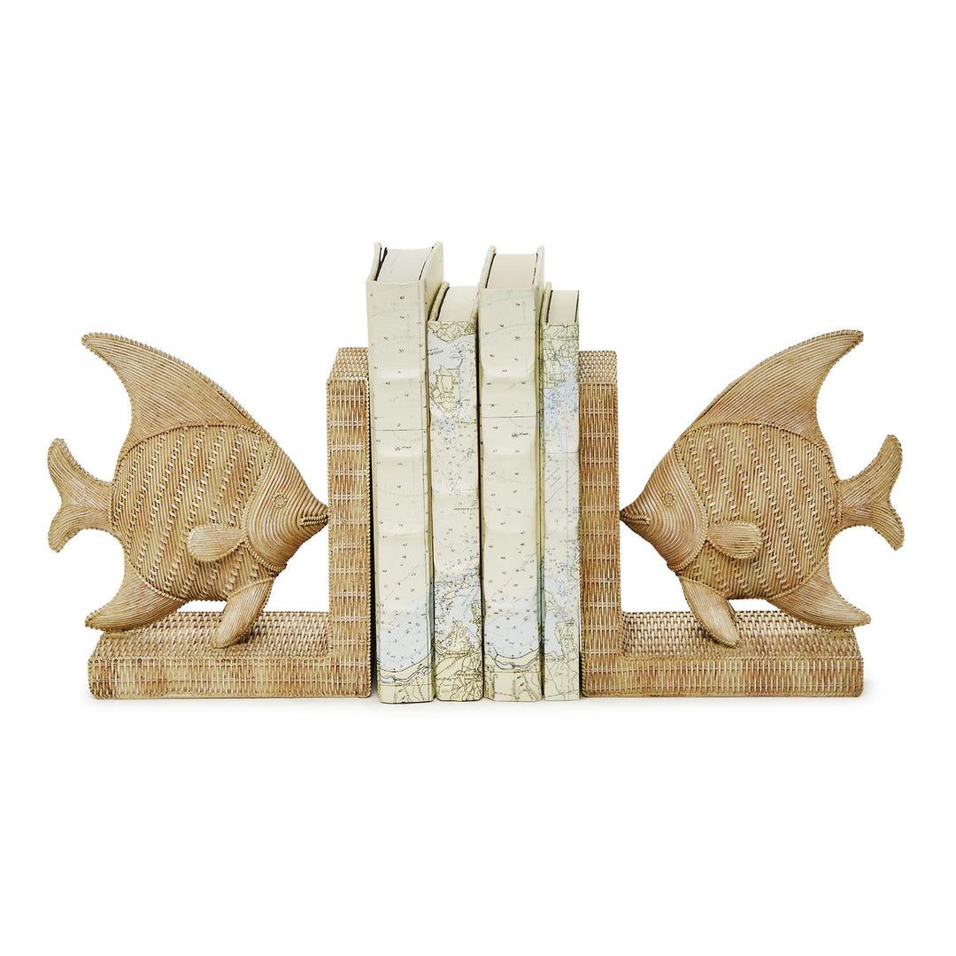 Basket Weave Fish Bookends