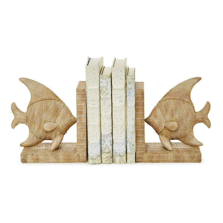 Basket Weave Fish Bookends