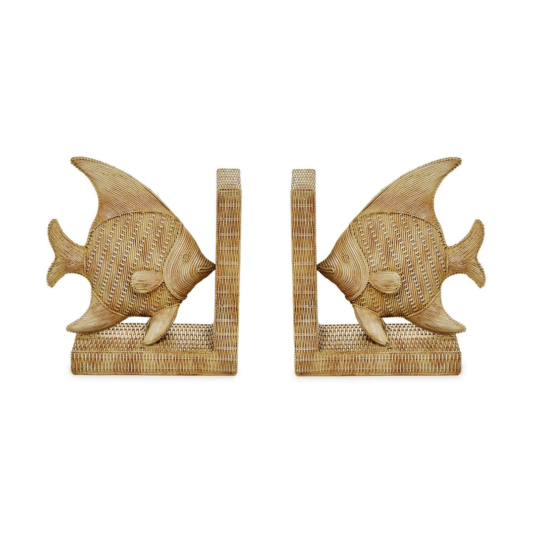 Basket Weave Fish Bookends