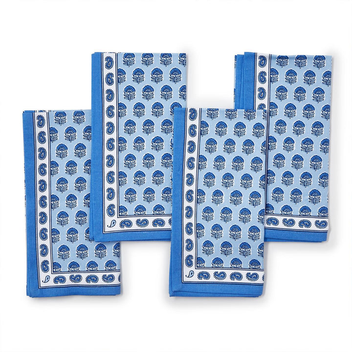 Chinoiserie Blue Block Print Napkins