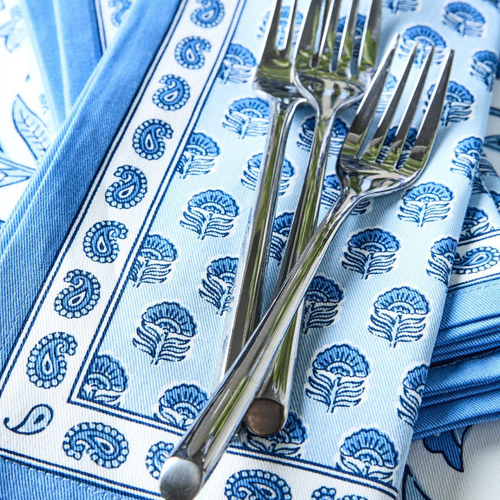 Chinoiserie Blue Block Print Napkins