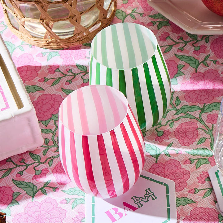 Hand Painted Stemless Wine Glasses | + Colors
