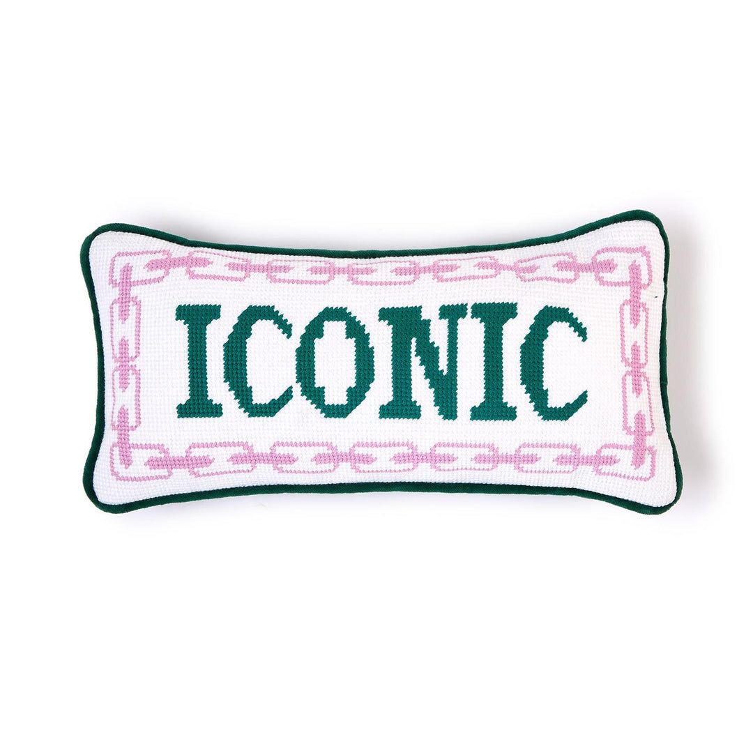 Iconic Needlepoint Pillow