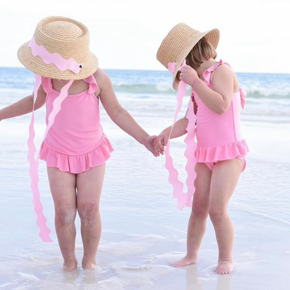 Mom & Me Sun Hat with Interchangeable Ribbons (Sold Separately)