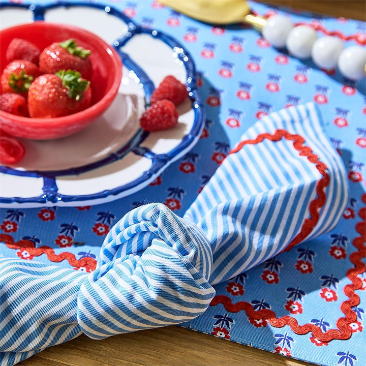 Blue Stripe Dinner Napkins