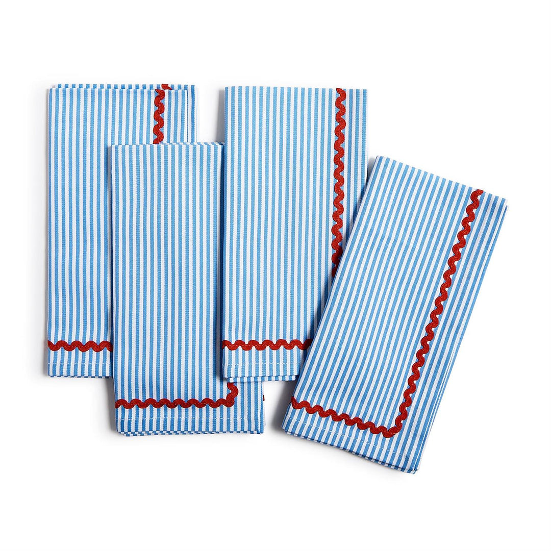 Blue Stripe Dinner Napkins