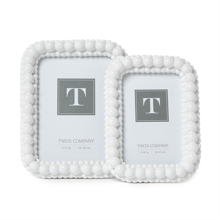 Double Hobnail Frame | White