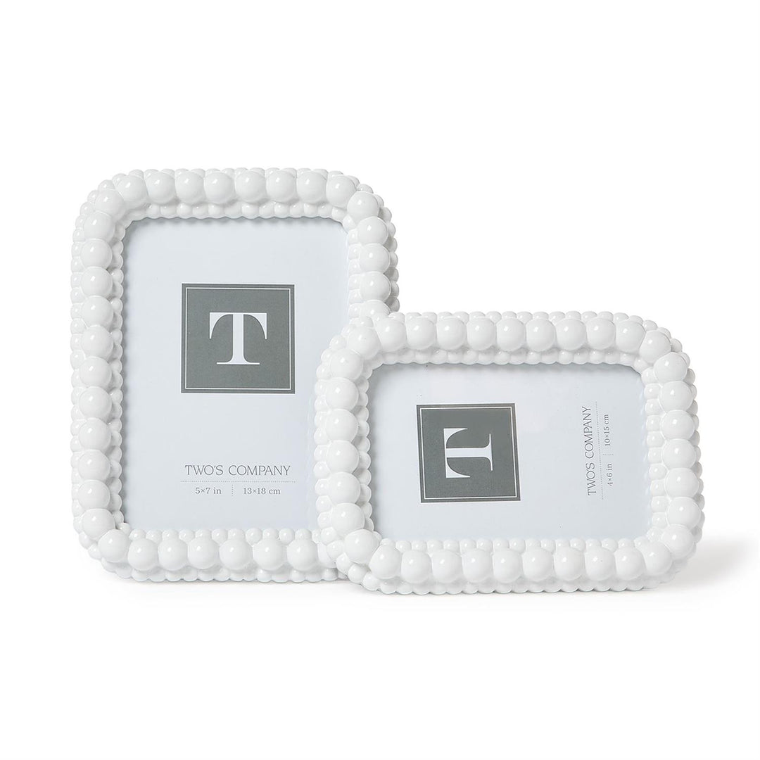 Double Hobnail Frame | White