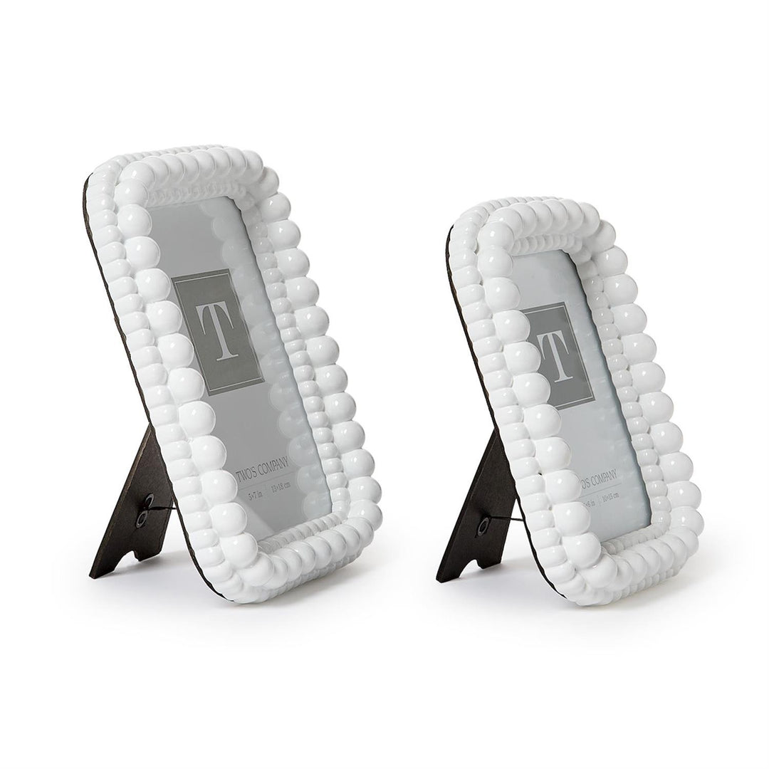 Double Hobnail Frame | White