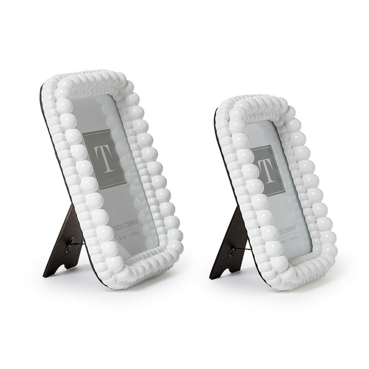 Double Hobnail Frame | White