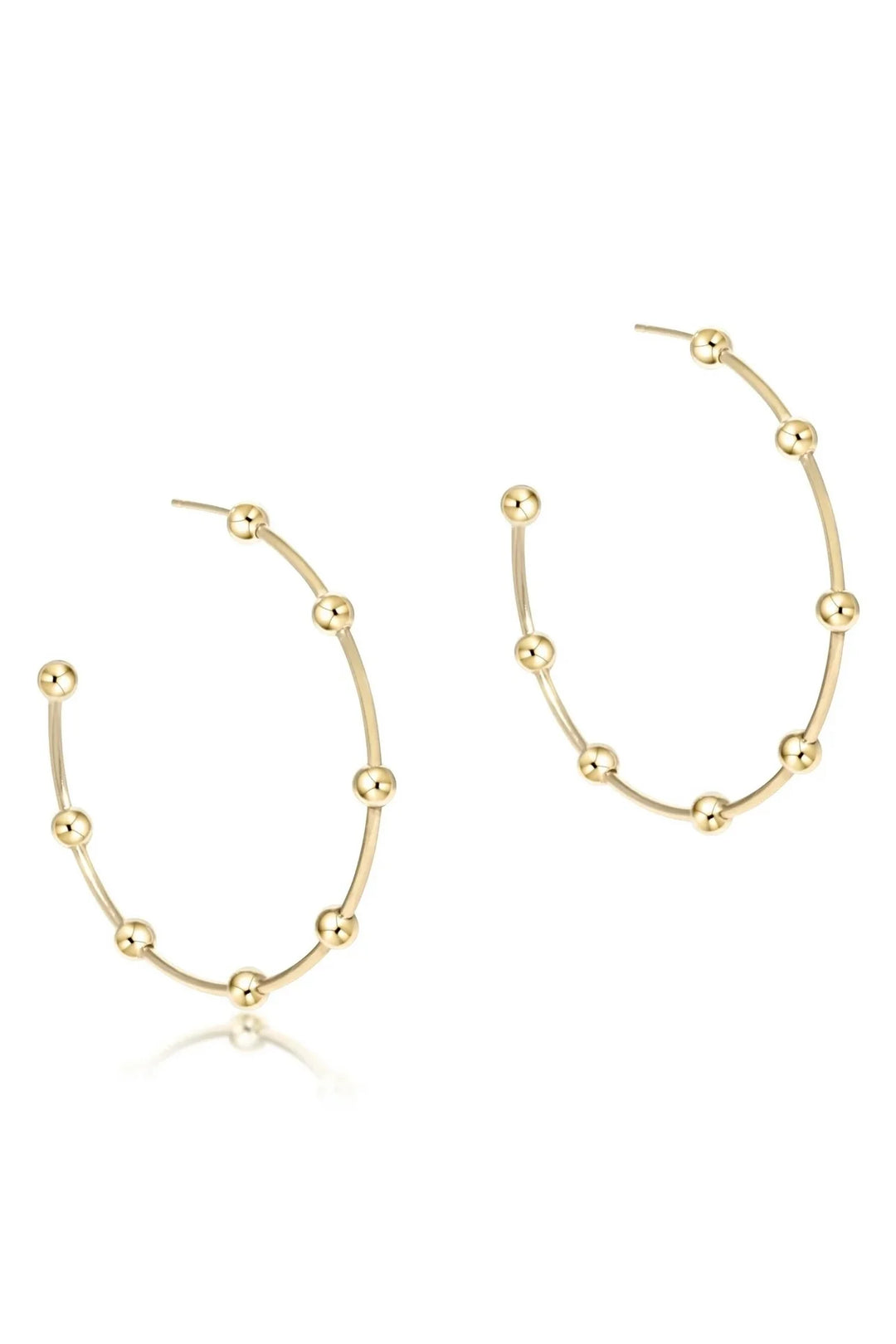 Beaded Simplicity Post Hoop - 4mm