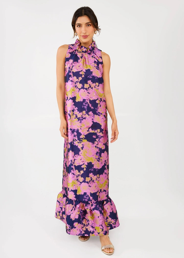 Camille Gown | Navy Abstract