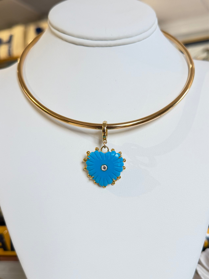 KB Turquoise Heart with Attachable Clasp - Charlotte's Inc