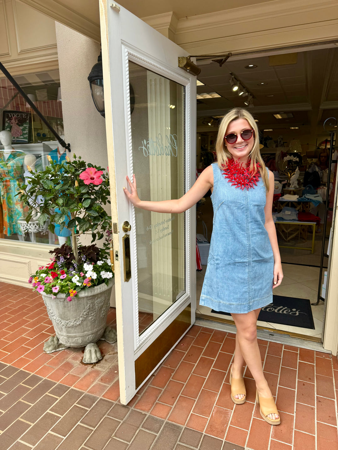 denim tank dress Lightweight Denim Mini Dress