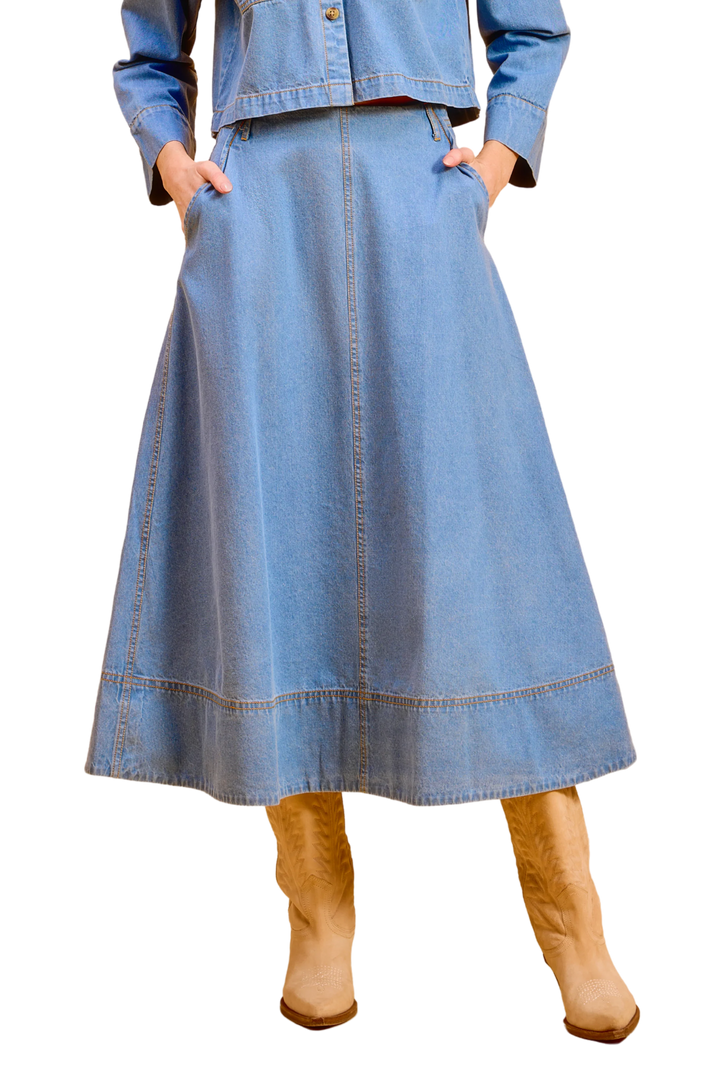 Asbury Skirt | Denim
