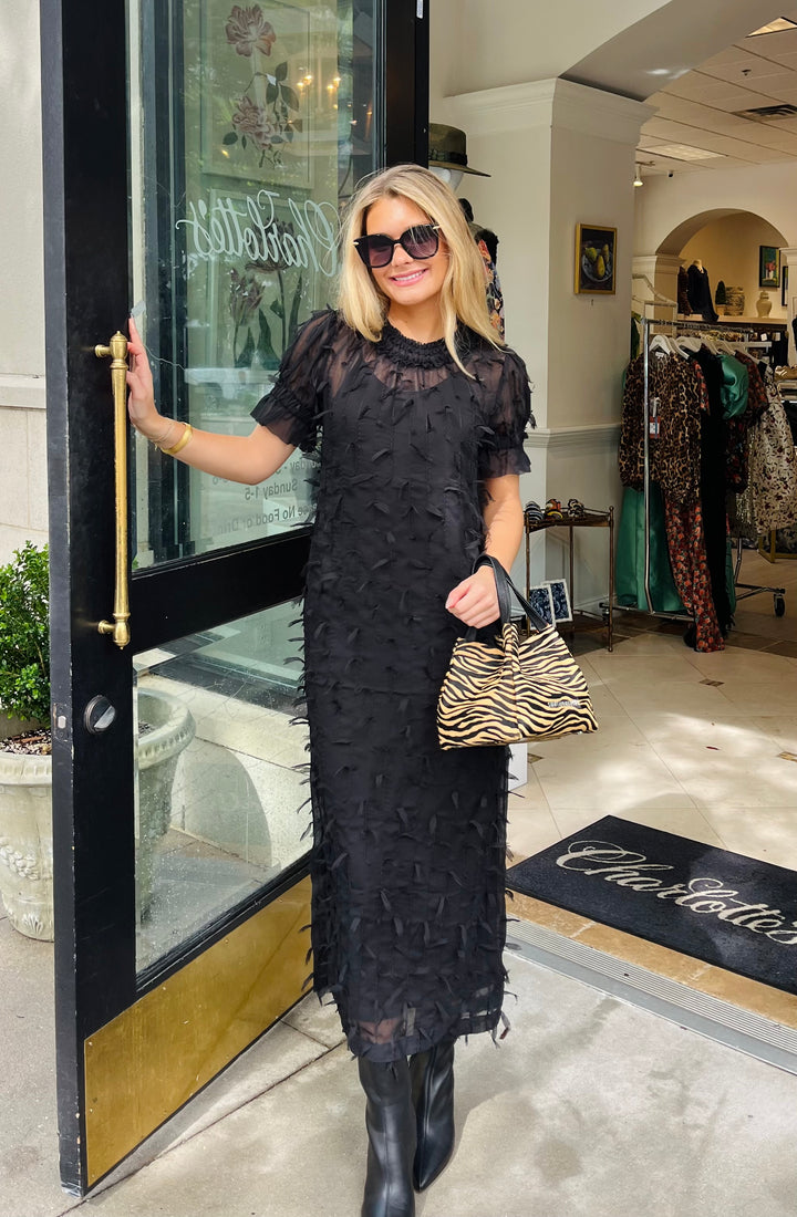 Whitney Dress | Manhattan Chiffon Onyx