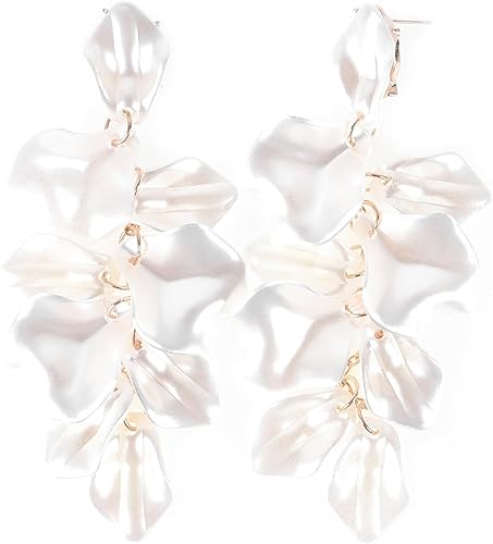 Rose Petal Dangle Earrings