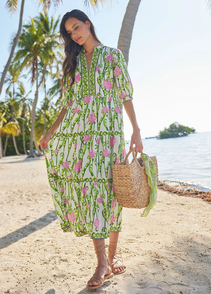 Chloe Tiered Dress | Blooming Pink
