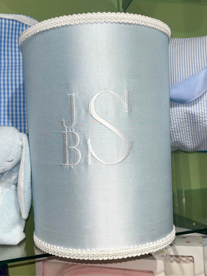 Boys Monogrammed Trash Bin